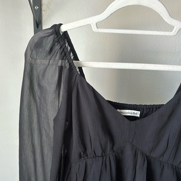 BLACK RUFFLE DRESS - Picture 4 of 13